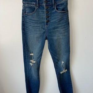 Abercrombie & Fitch Womens High Rise Skinny Jeans‎ Size 26/2 short